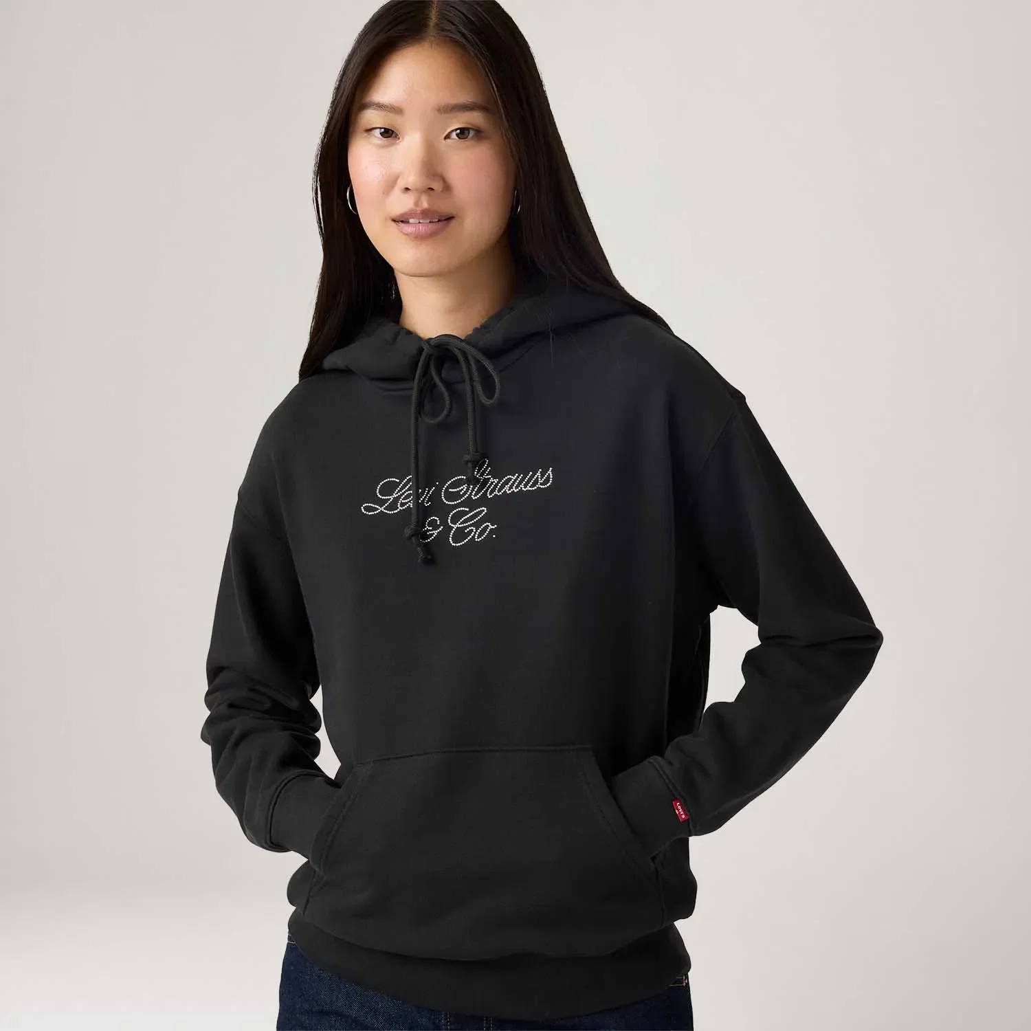 Moletom Levi's® Graphic Heritage Hoodie com Capuz Preto — imagem 1