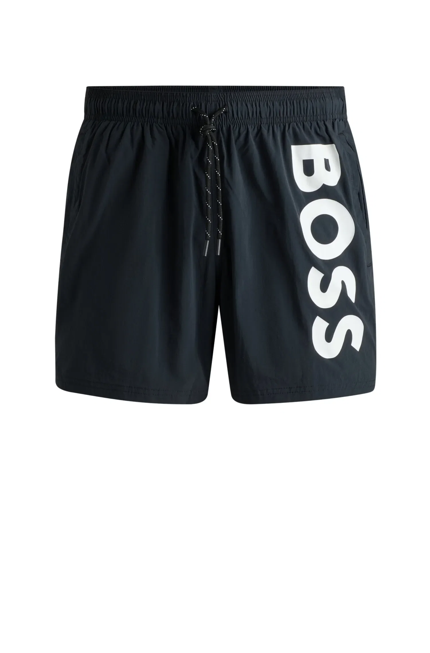 Shorts De Banho Com Logo Contrastante Em Tecido De Secagem Rápida — imagem 1