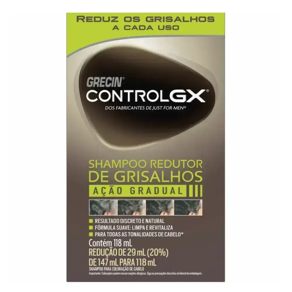 Shampoo Redutor de Grisalhos Grecin Control GX 118ml