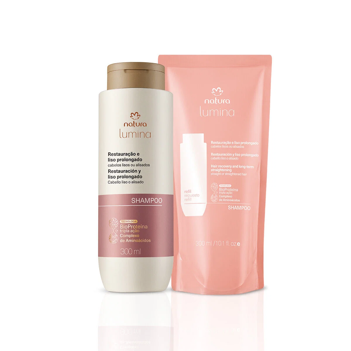 Kit Lumina Shampoo Restauração e Liso Prolongado (2 produtos)