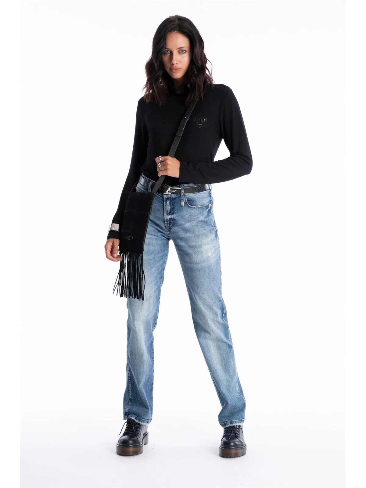 Calça Dark Sea Elastic 1685-Lav.Medio C/Sky+puid — imagem 1