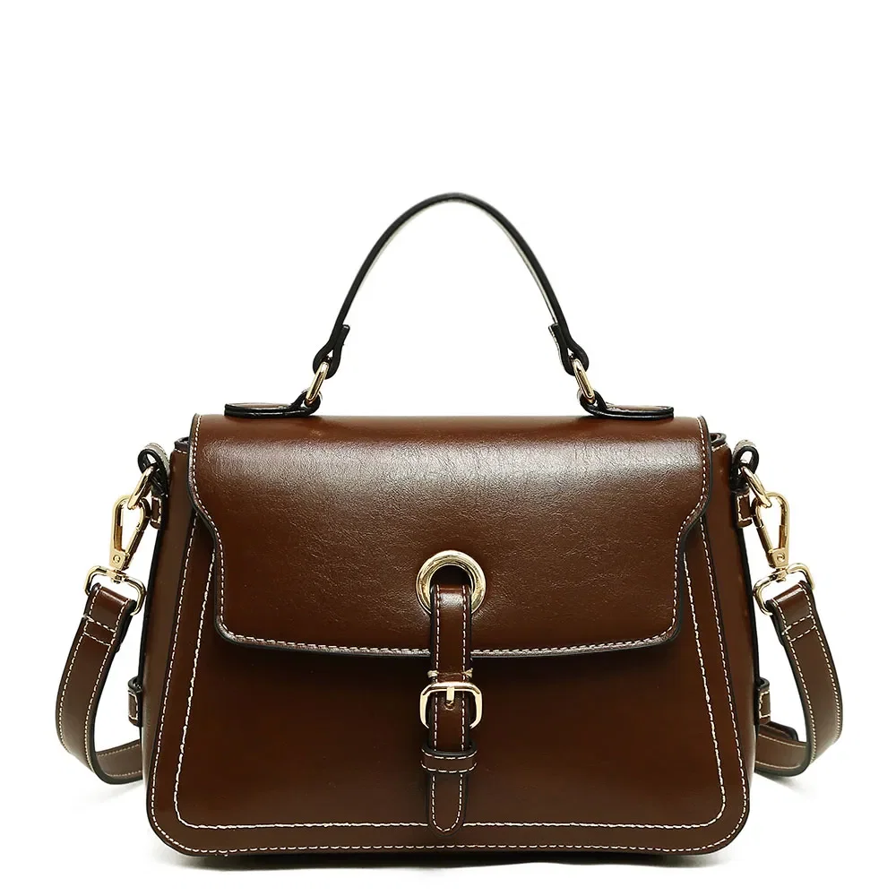 Bolsa Tiracolo Fivela Marrom