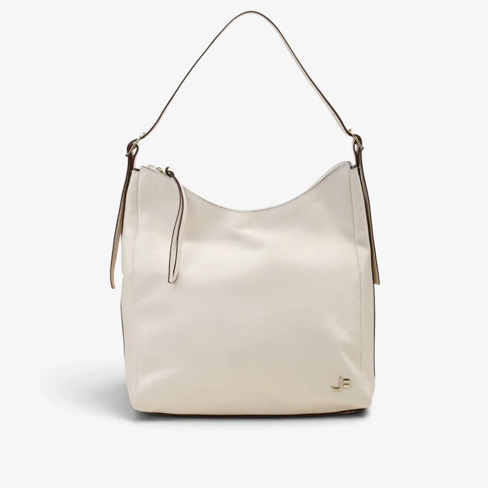 Bolsa Hobo Off White Algodão Couro