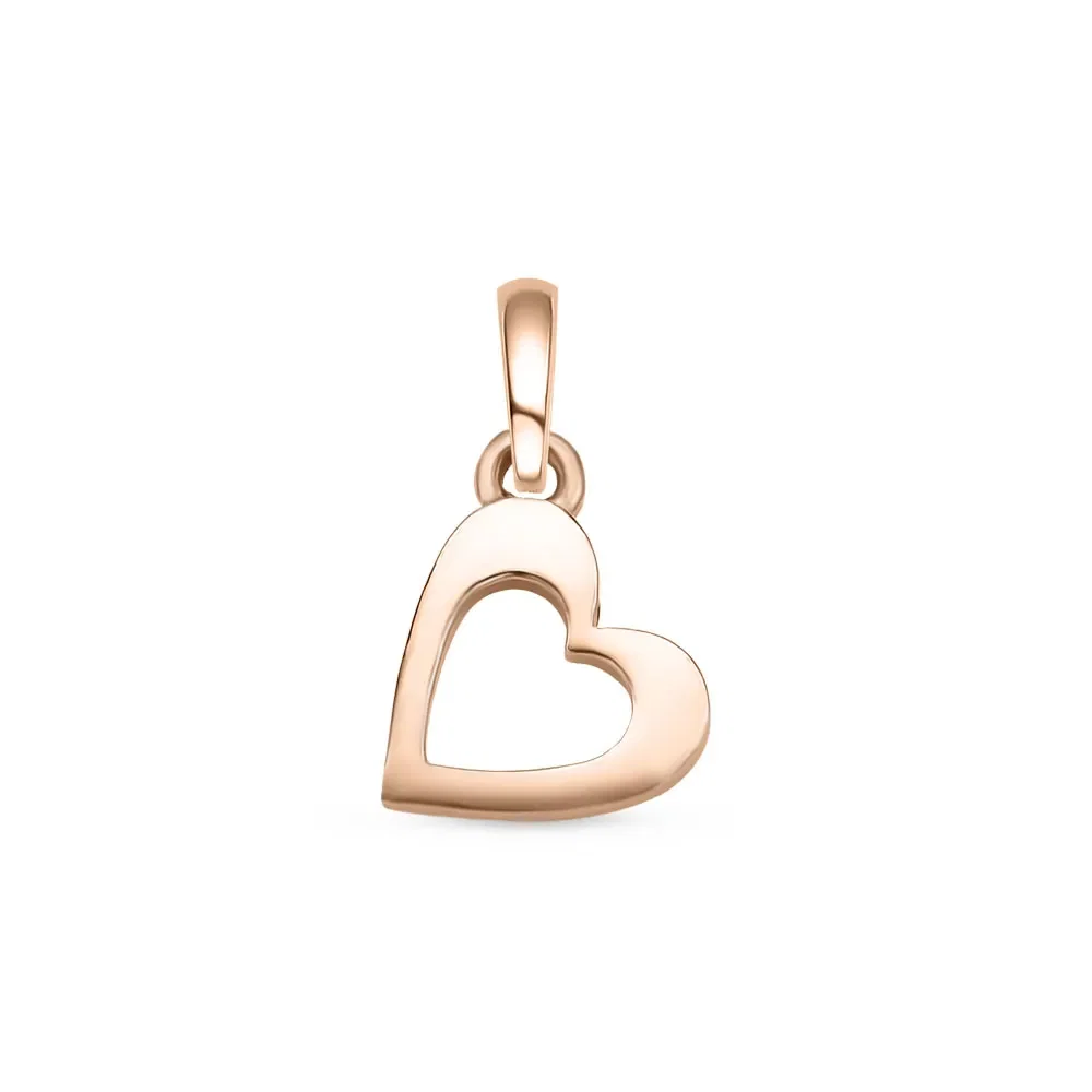 Pingente Life Mini Me Coração III em Liga Rosé com Banho de Ouro Rosé 18k — imagem 1