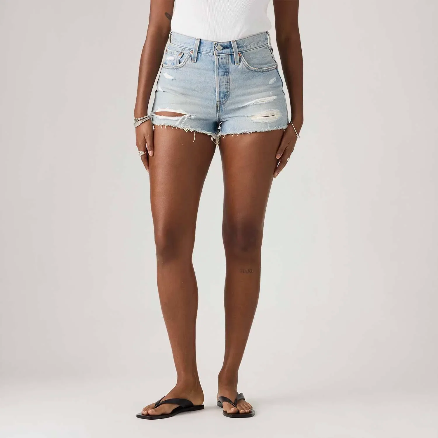 Shorts Jeans Levi's® 501® Original Lavagem Clara