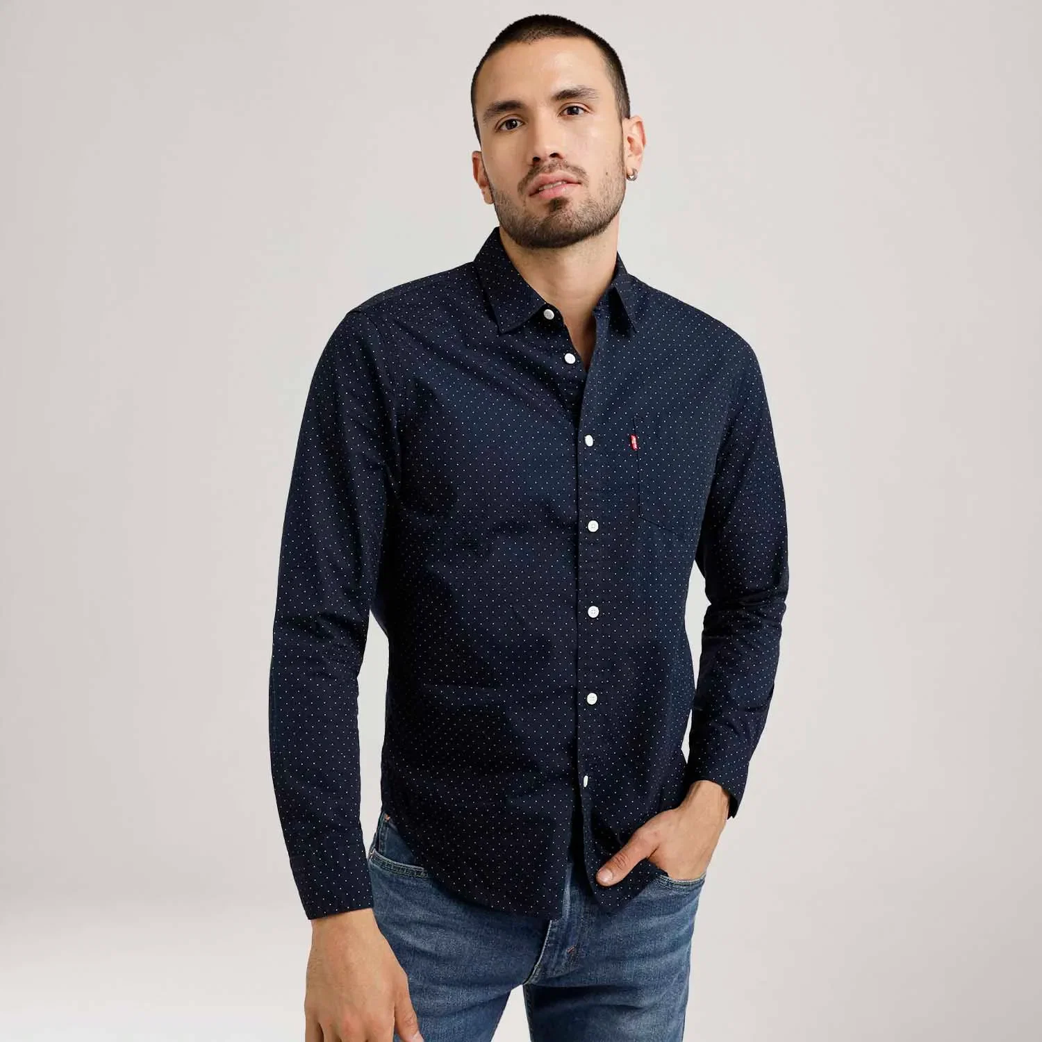 Camisa Levi's® Classic Standard Manga Longa Azul — imagem 1