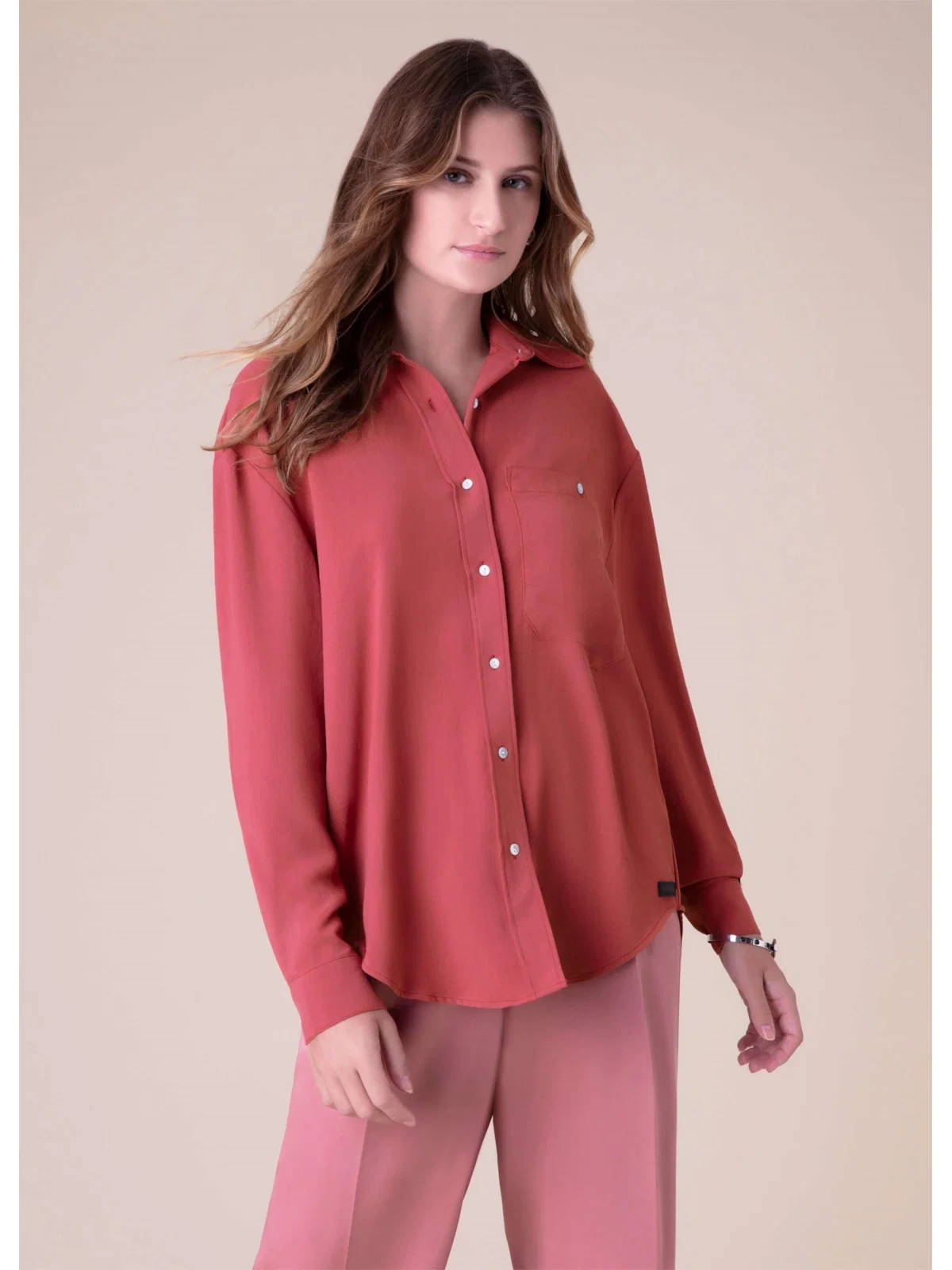 Camisa Delavê Rosa Velho