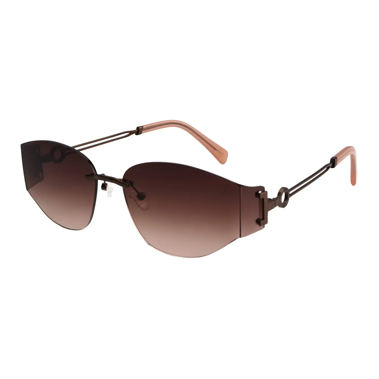 Óculos de Sol Feminino Bended Lenses Quadrado Bege