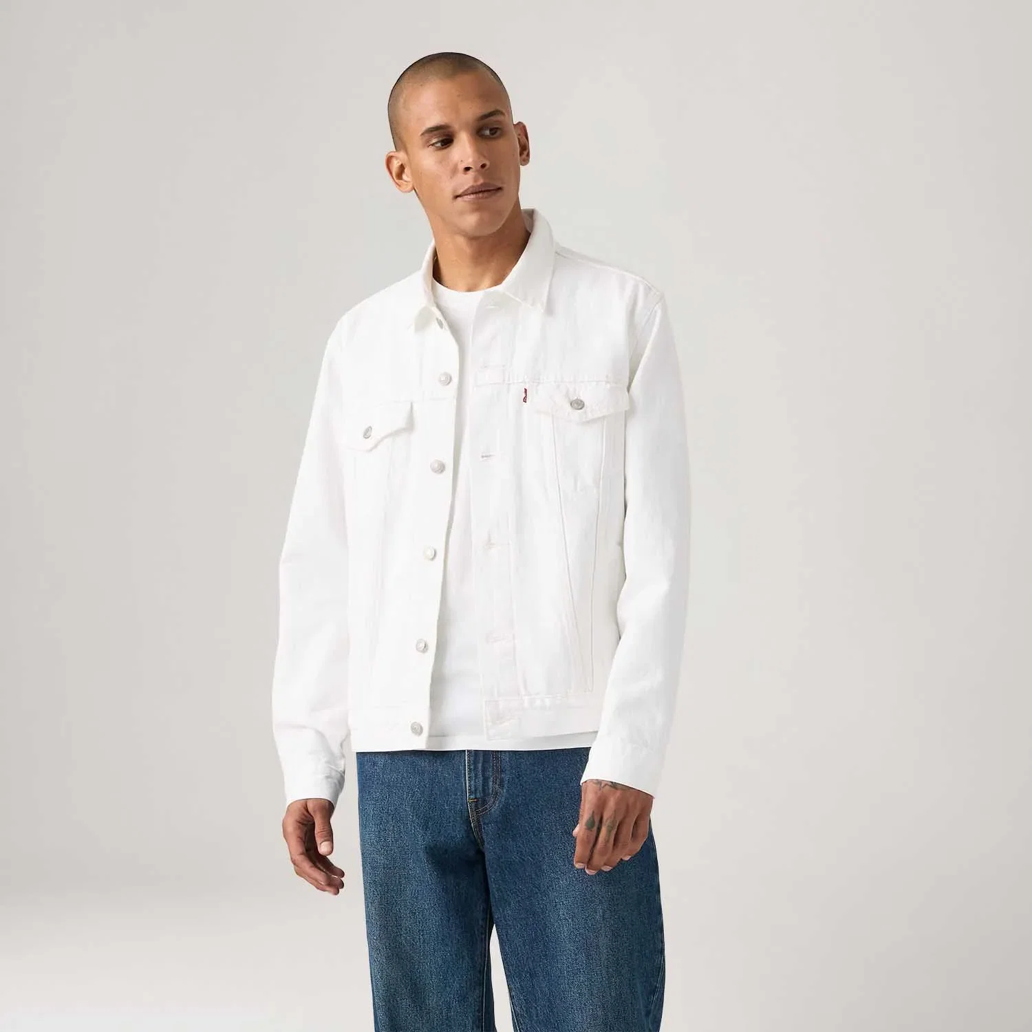 Jaqueta Jeans Levi's® The Trucker Jacket Branca — imagem 1