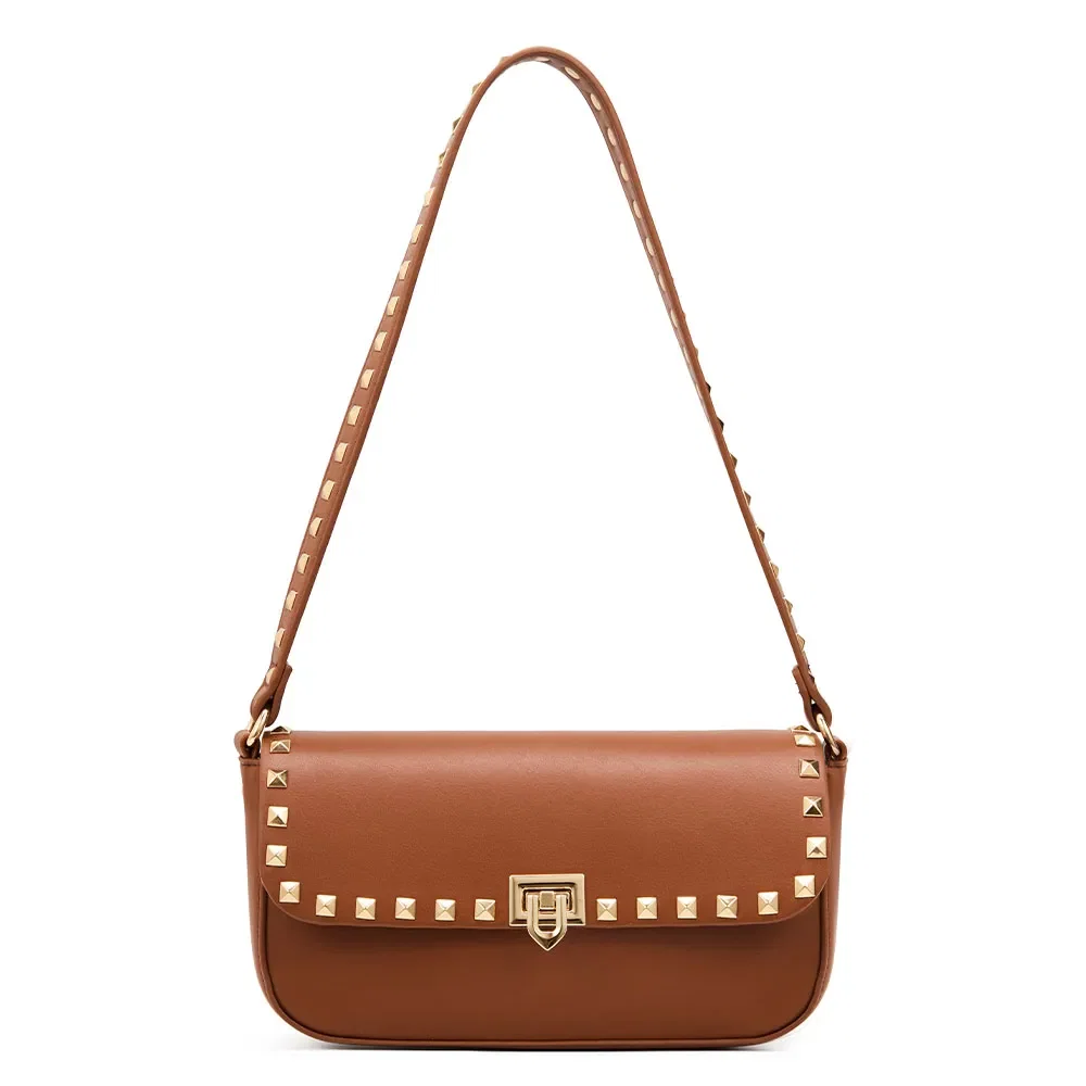 Bolsa Baguete Spikes Caramelo — imagem 1