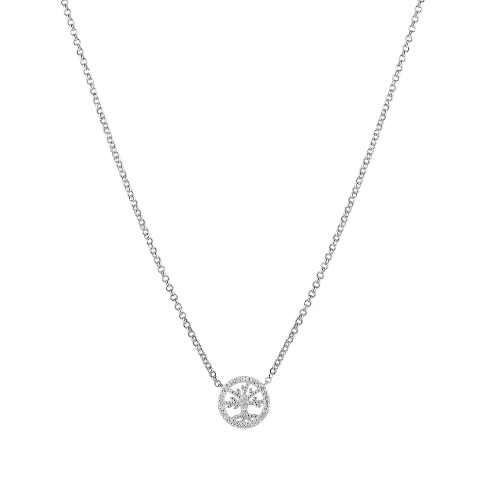 Colar Life Forever Árvore em Prata 925 com Pedras Incolores, 45cm — imagem 1