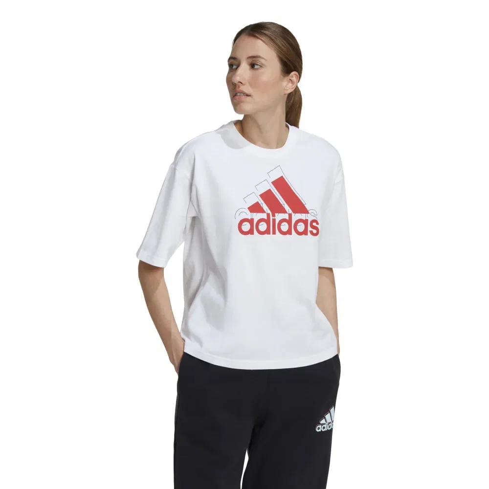 Camiseta Adidas 3 Bars Feminina