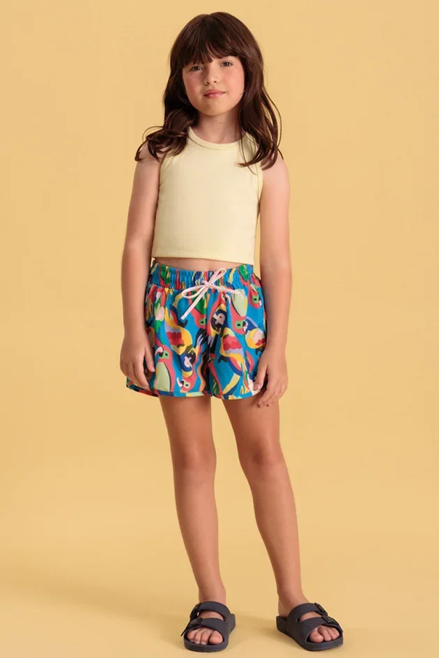 Shorts Infantil Menina em Tactel