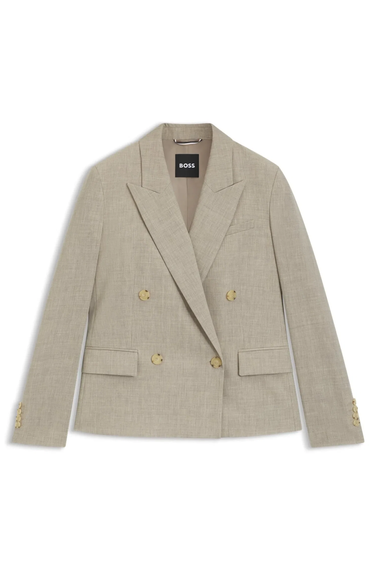 Blazer De Ajuste Regular Em Lã Virgem