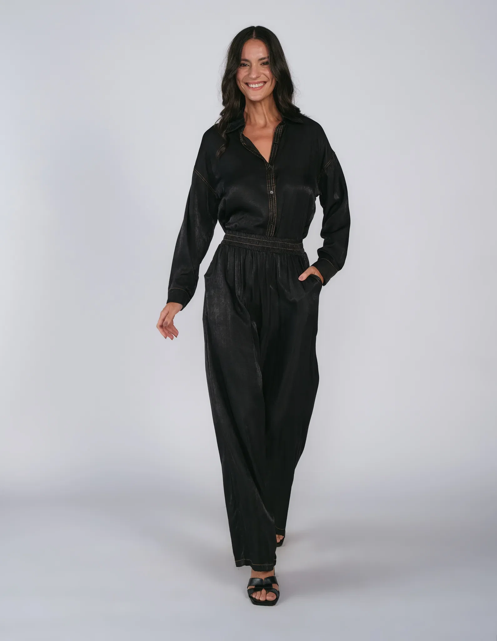 Calça Pantalona - Preto