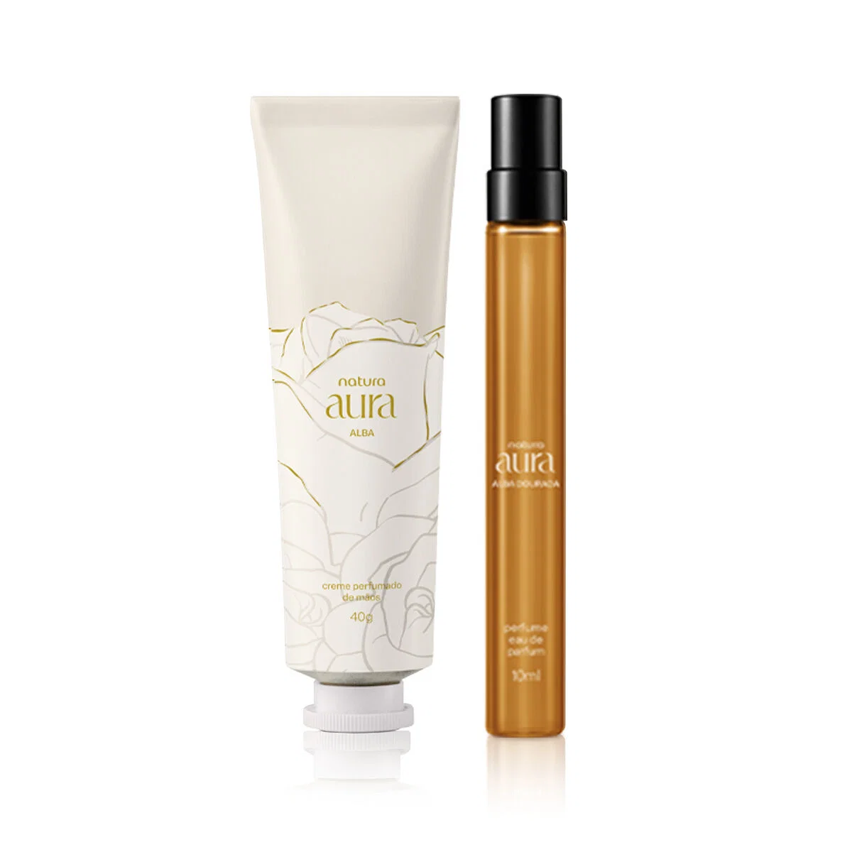 Kit Aura Alba Dourada Travel Size + Creme de Mãos 2 produtos