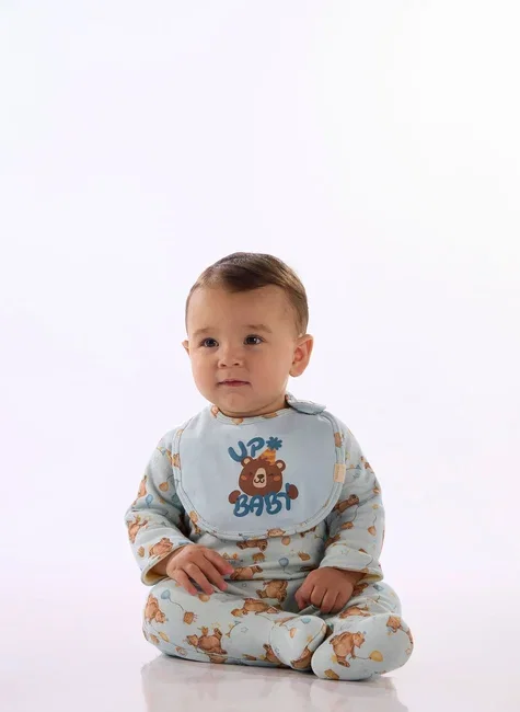 Babador Para Bebê Em Suedine Premium Multicolor Up Baby