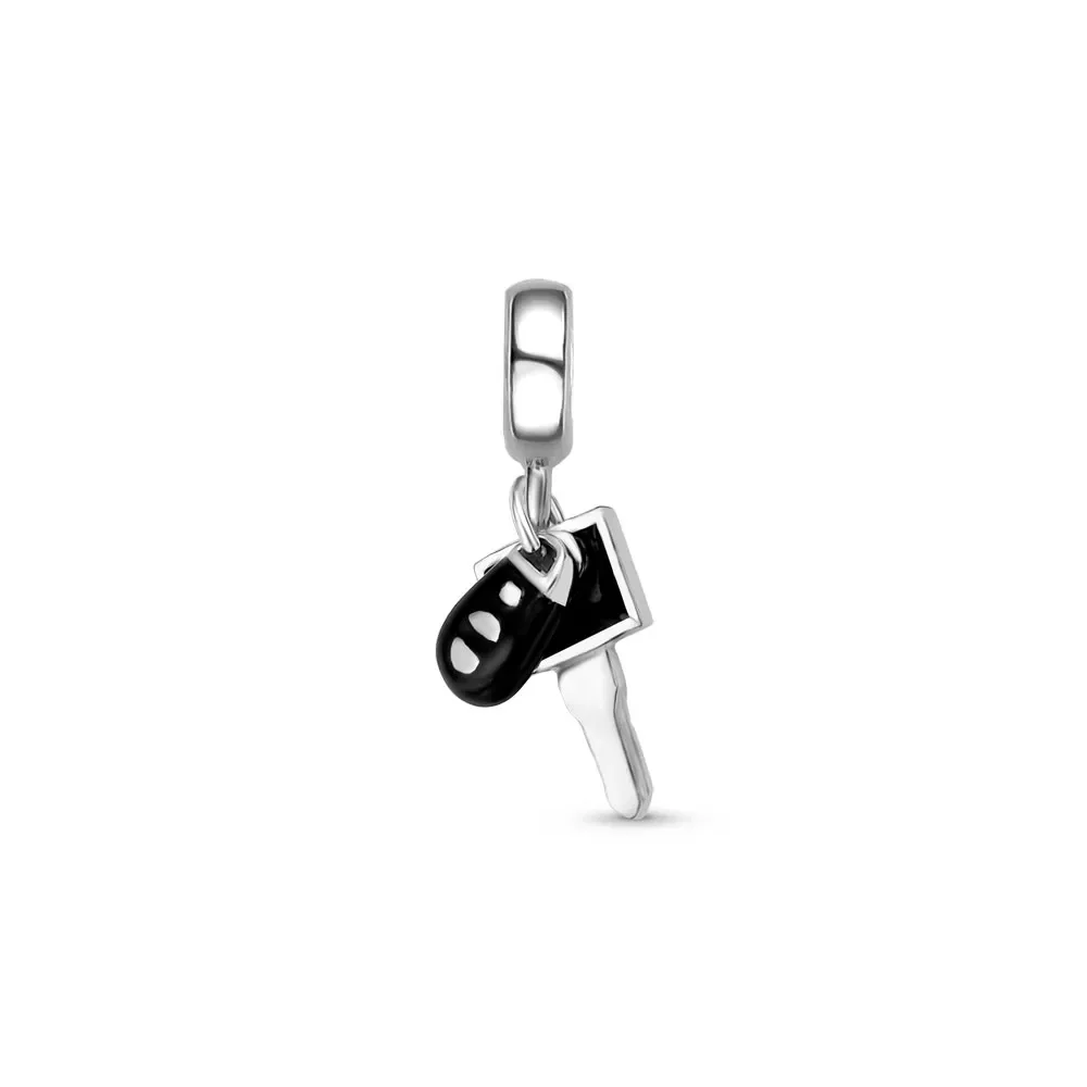 Pingente Life Manias Chave de Carro em Prata 925 com Esmalte — imagem 1