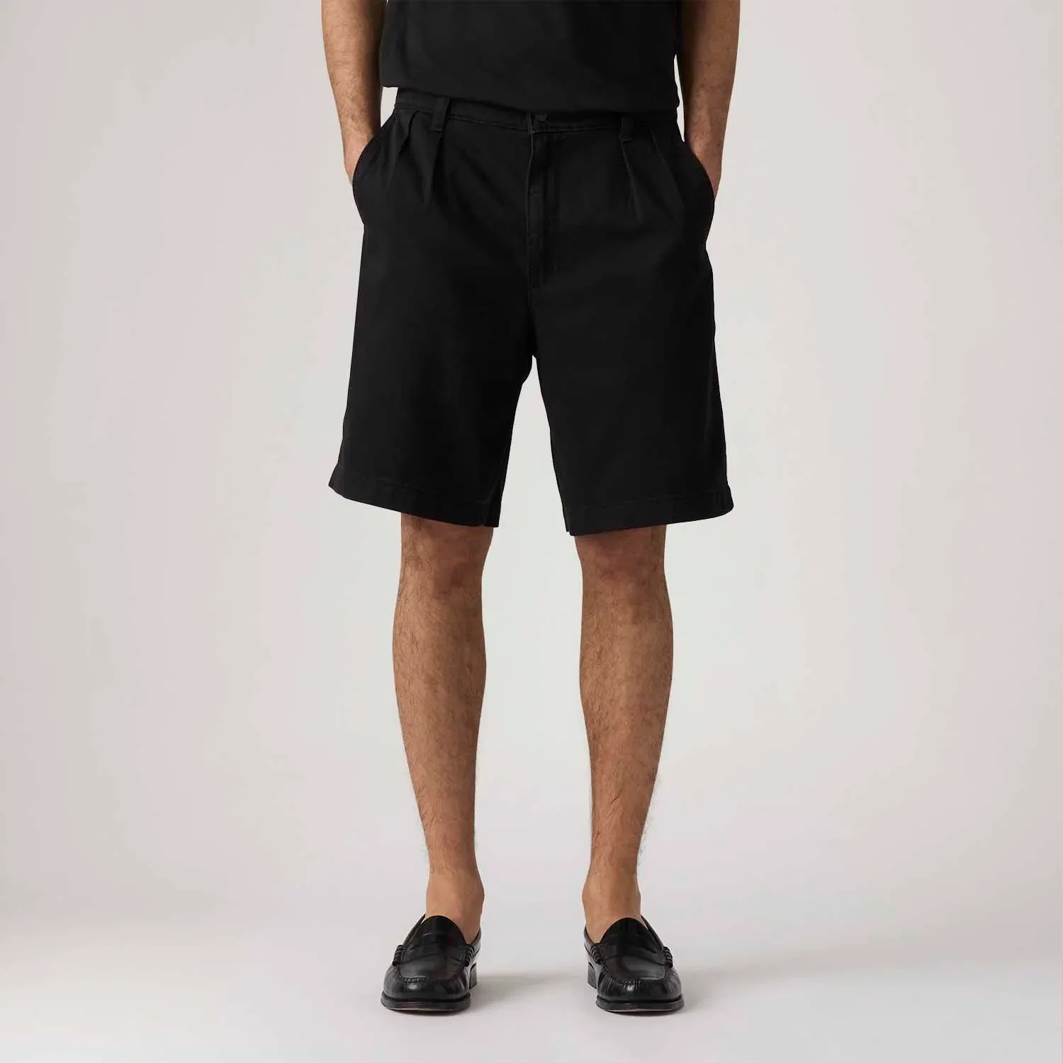 Bermuda Jeans Levi's® Baggy Pleated Preta