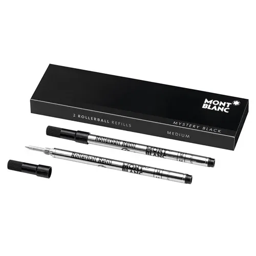 Refil Montblanc Mystery Black Preto Rollerball 2 Uni - 105158