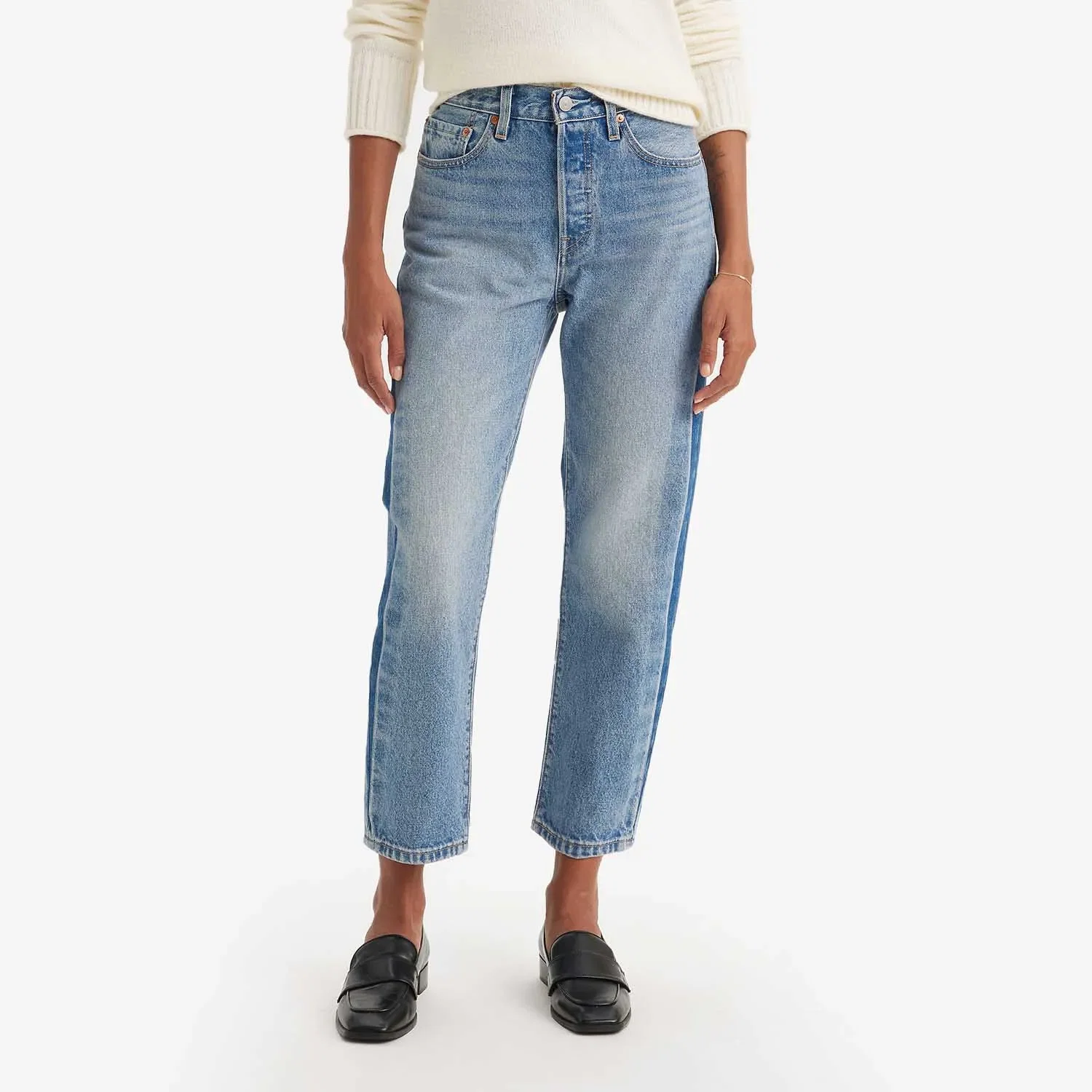 Calça Jeans Levi's® 501 Crop Lavagem Média — imagem 1