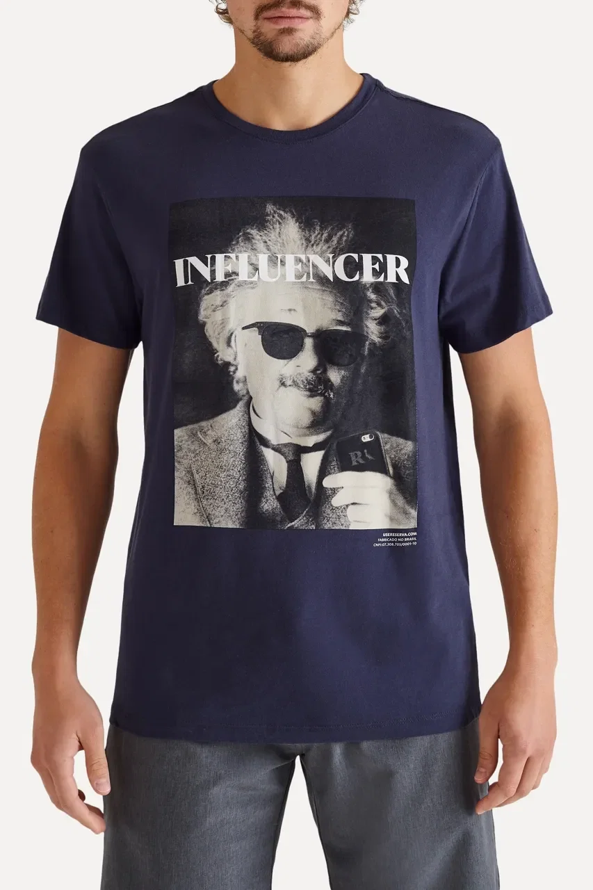 Camiseta Estampada Influencer Genius