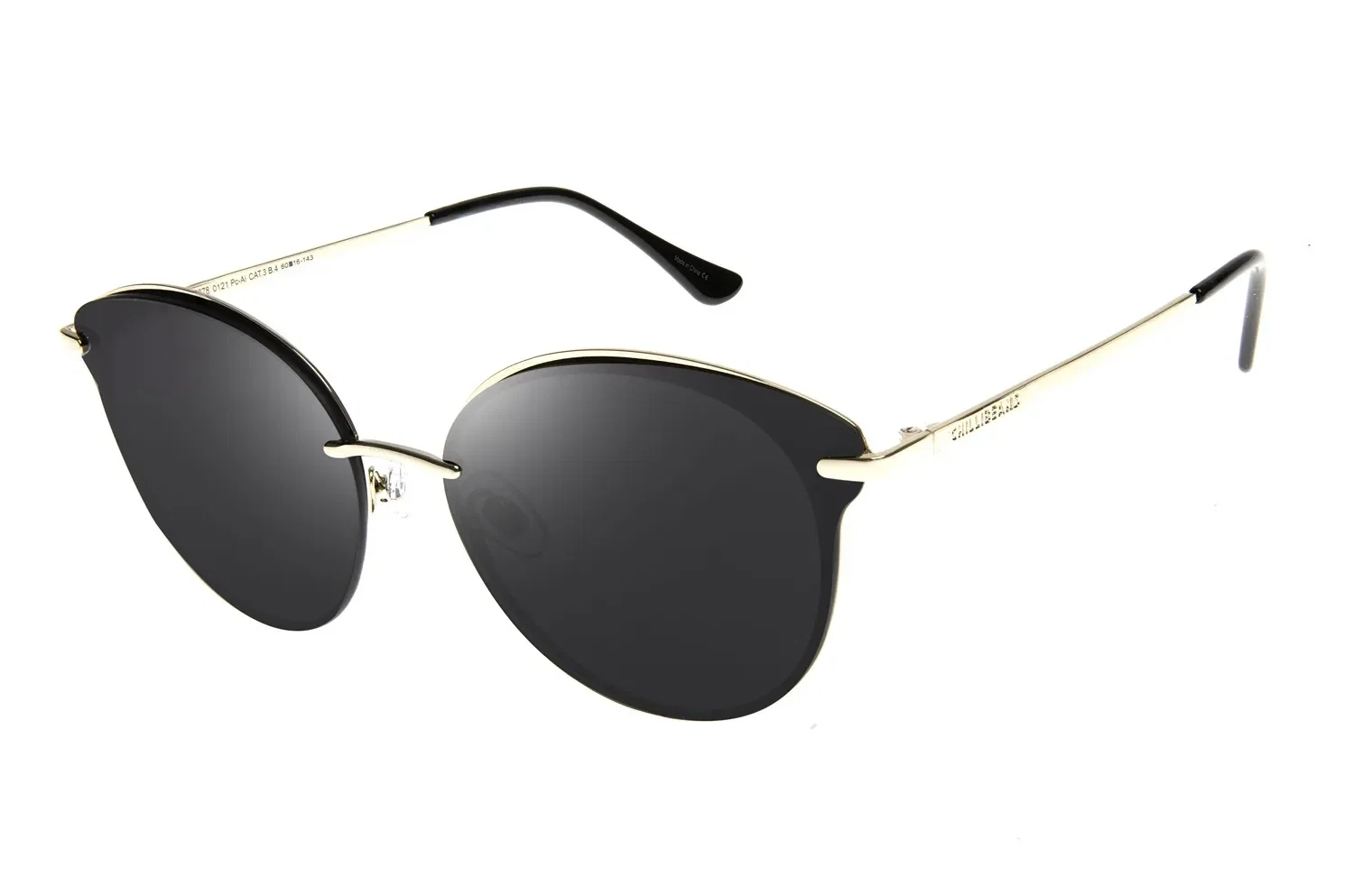 Óculos de Sol Feminino Chilli Beans Redondo Dourado — imagem 1