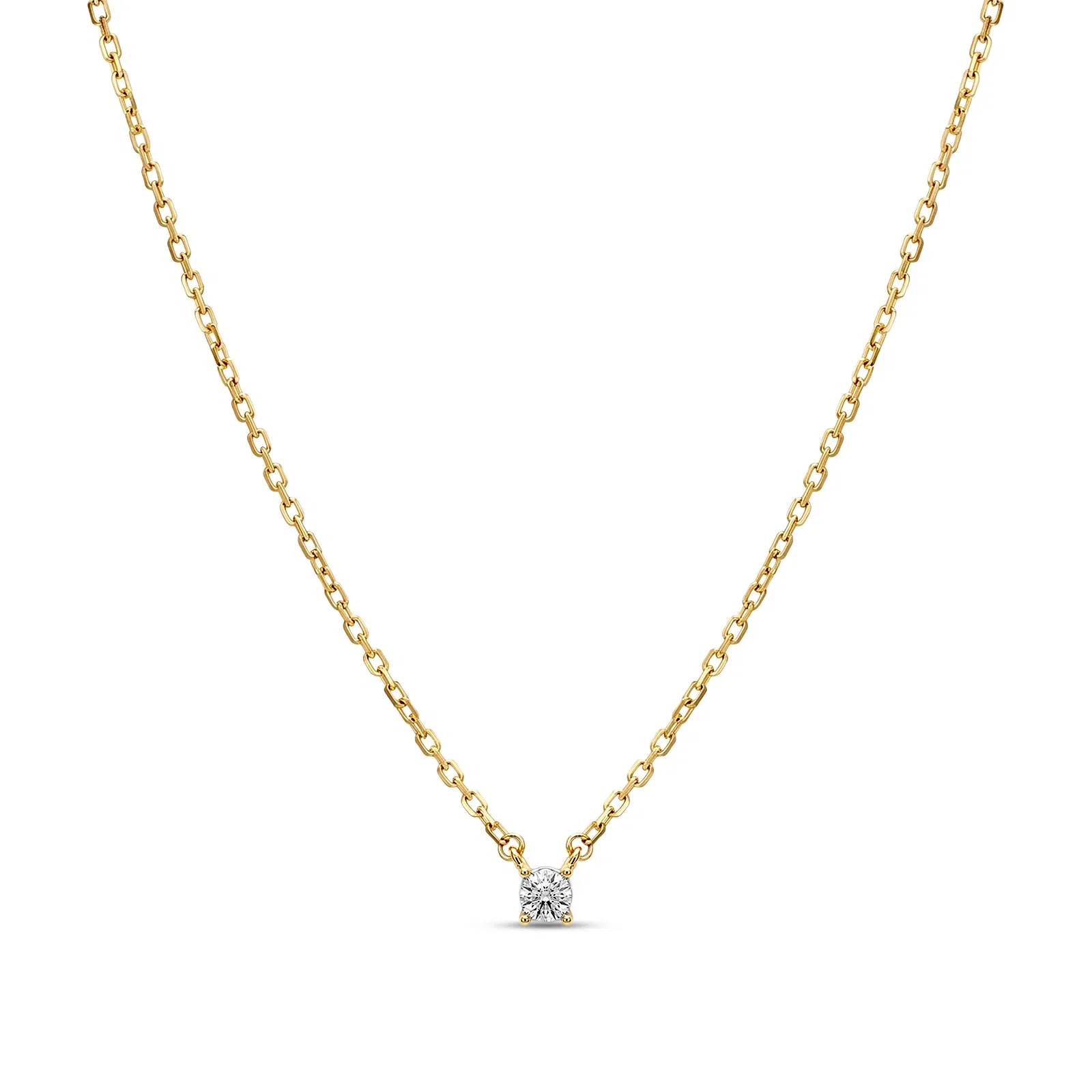 Colar Solitário Illusion em Ouro Amarelo 18k com Diamante de 0,005ct — imagem 1