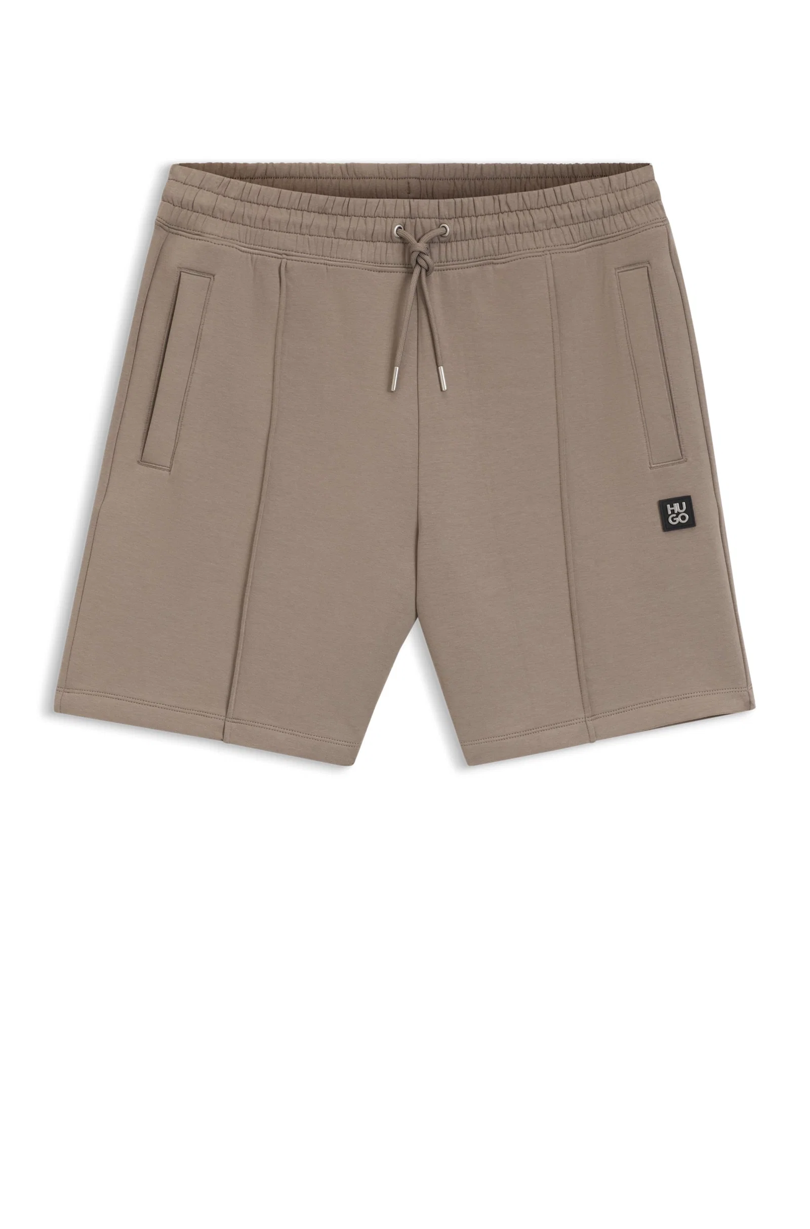 Shorts De Algodão Misto Com Detalhe De Logo Sobreposto
