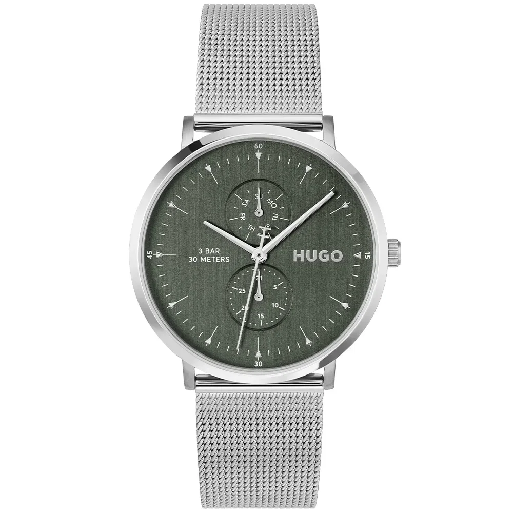 Relógio Hugo Style Masculino em Aço Prateado 1530455