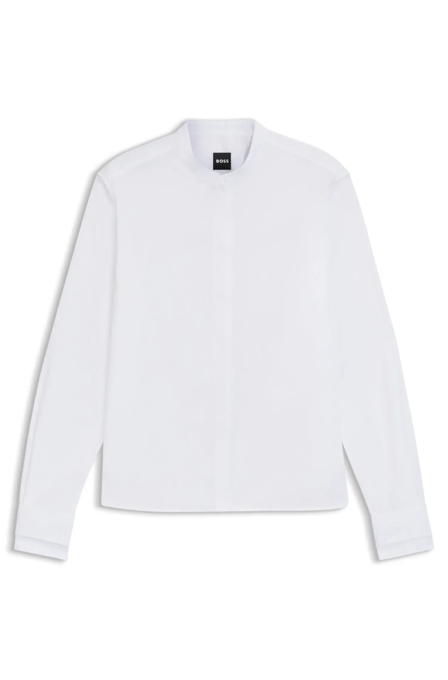 Blusa De Ajuste Regular Em Popelina De Algodão
