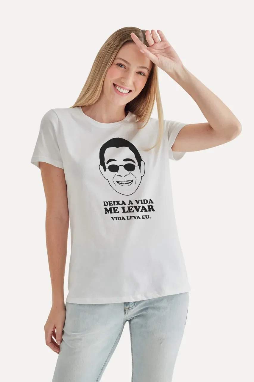 Camiseta Feminina Zeca Vida Leva Eu — imagem 1