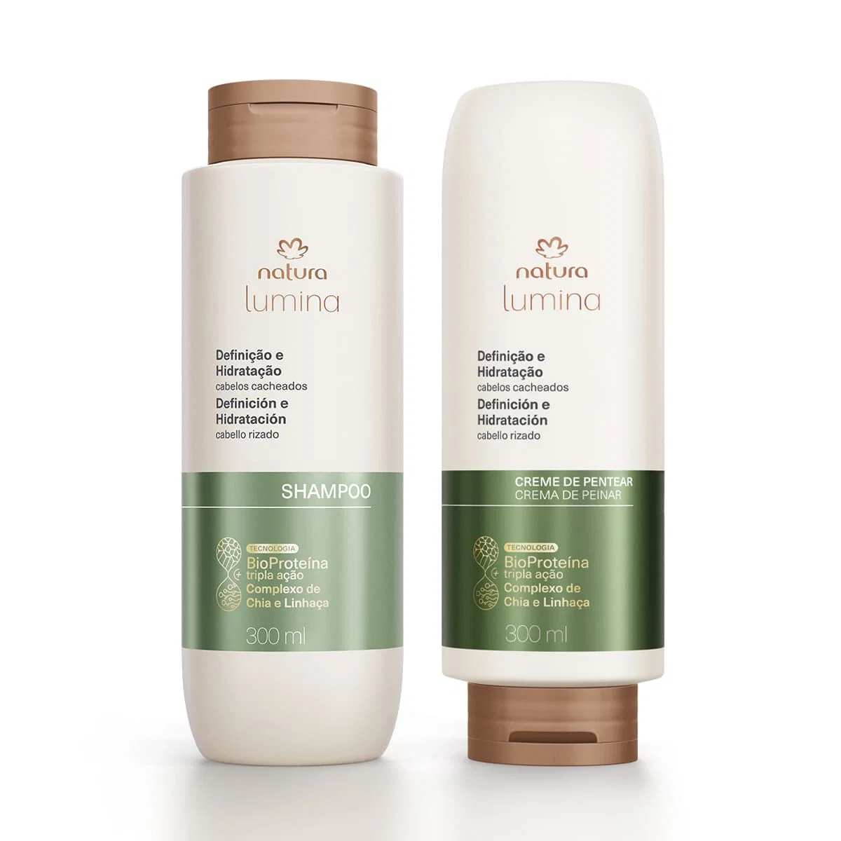 Kit Shampoo e Creme de Pentear Lumina para Definição e Hidratação de Cabelos Cacheados (2 produtos)