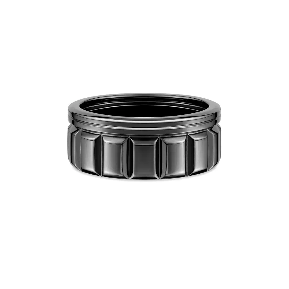 Anel Black Iron Man em Prata 925 com Ródio Negro