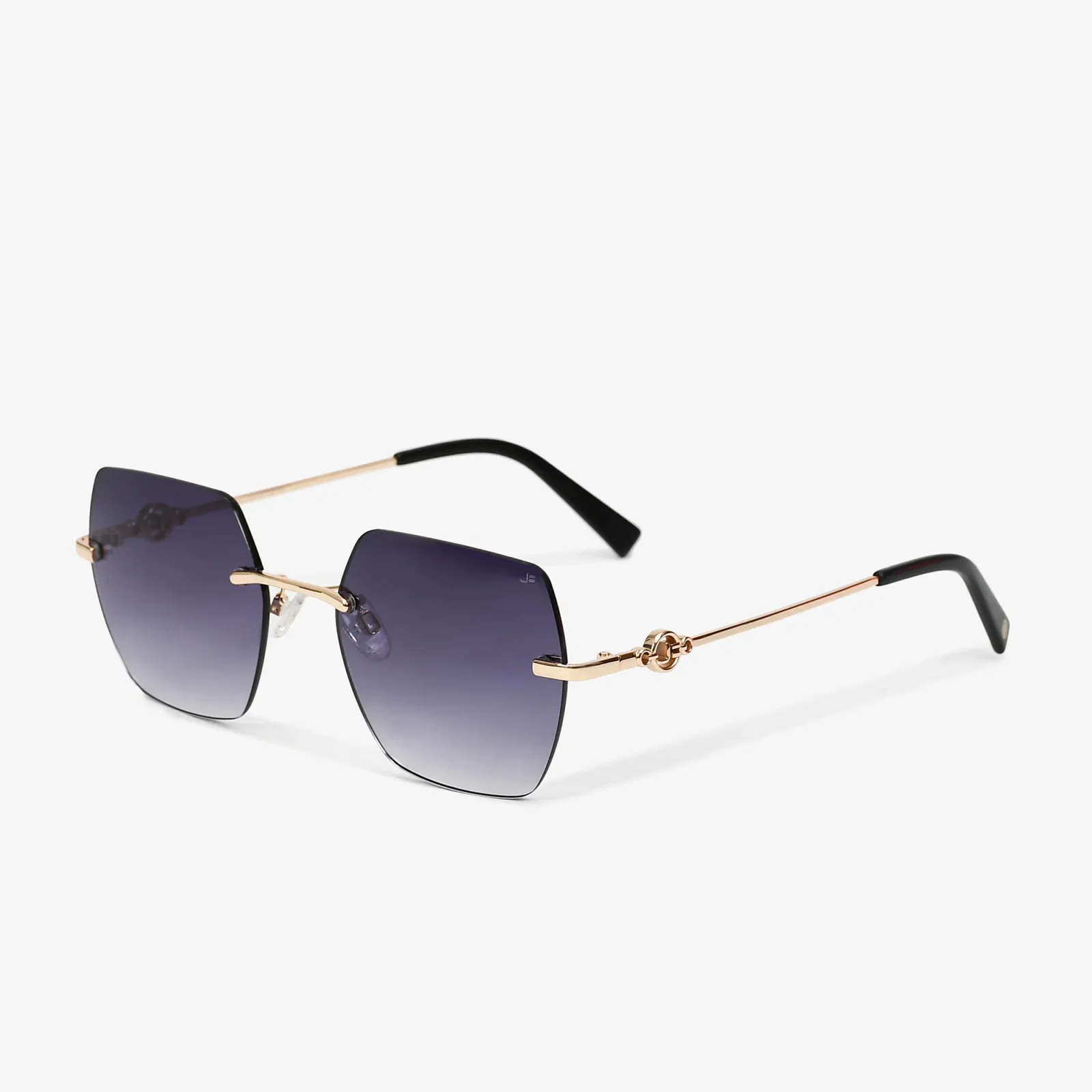Óculos Eterna Solar Quadrado Cinza Degradê Dourado