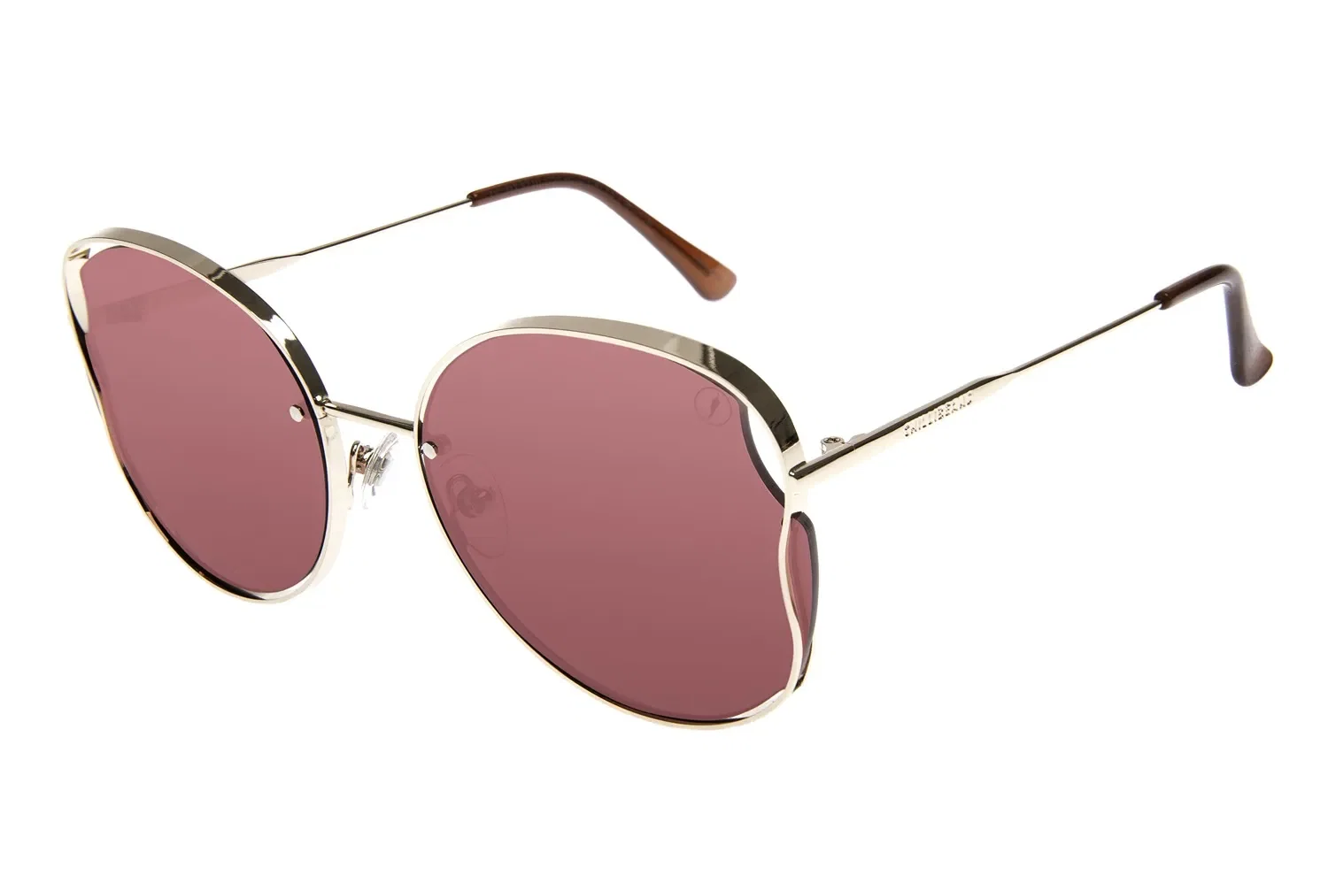 Óculos de Sol Feminino Chilli Beans Redondo Dourado — imagem 1