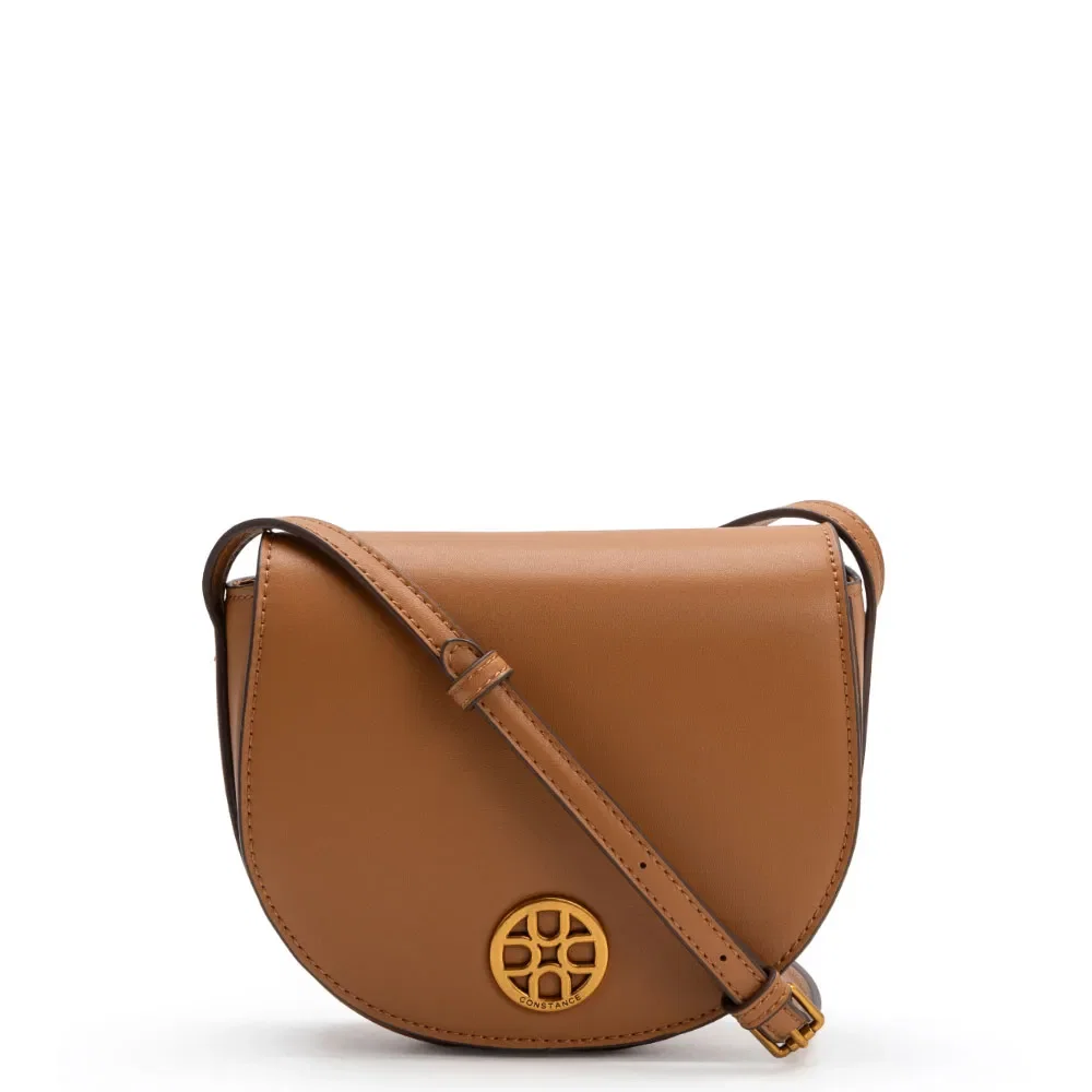 Bolsa Tiracolo Arredondada Caramelo