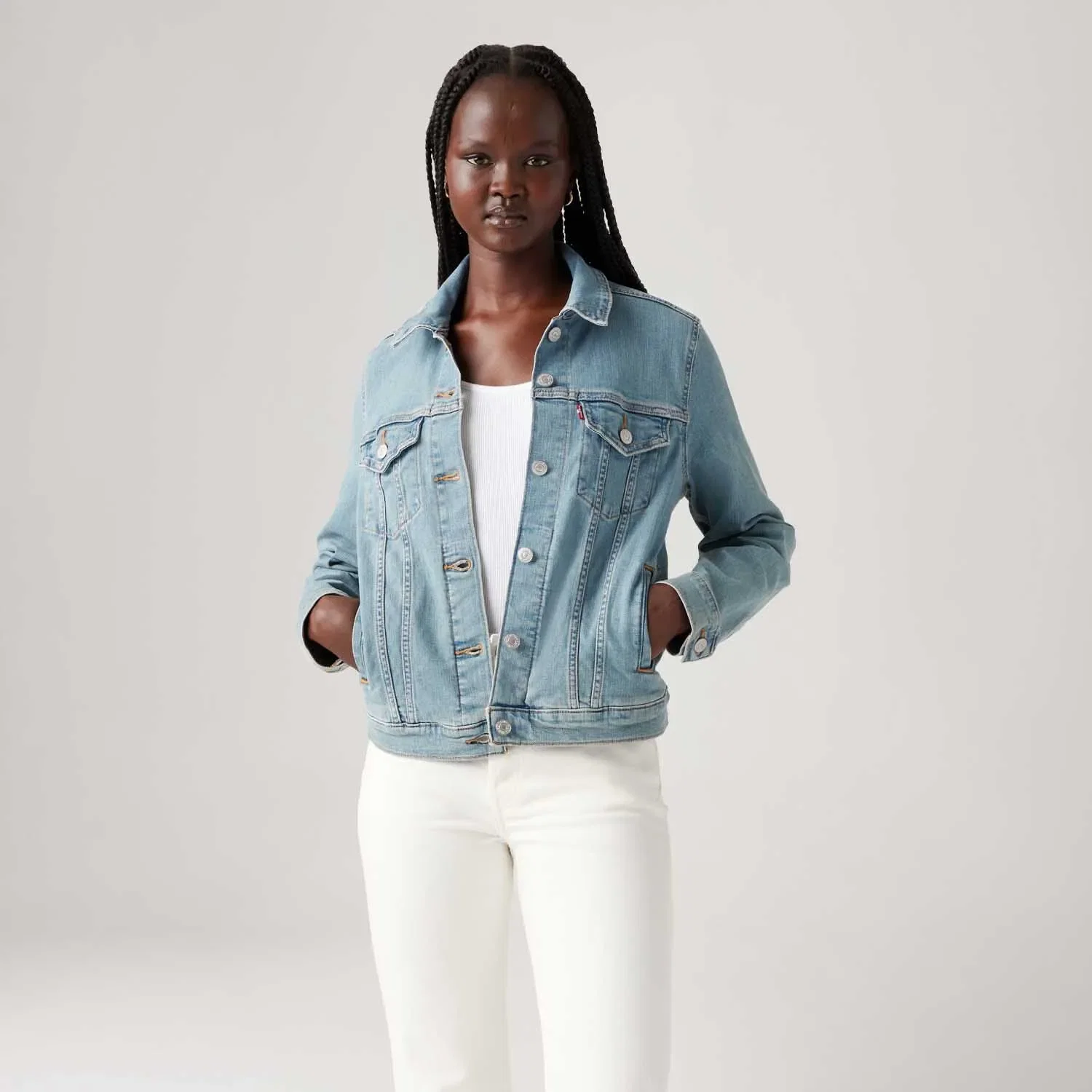 Jaqueta Jeans Levi's® Trucker Original Lavagem Clara — imagem 1