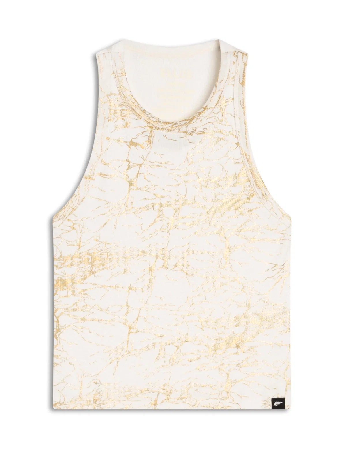 Blusa Rib Metallic Foil Sleeveless Off White — imagem 1