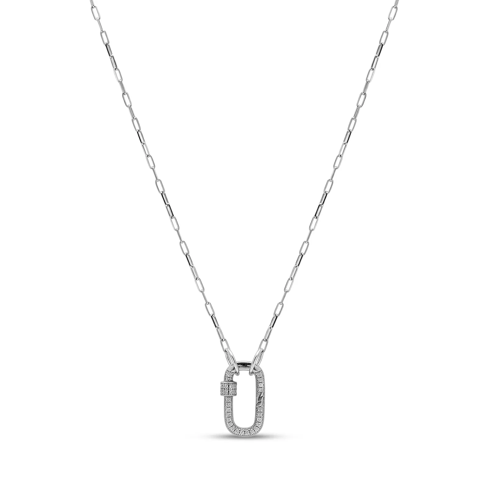 Colar Life Intenção em Prata 925 com Zircônia Incolor, 50cm — imagem 1