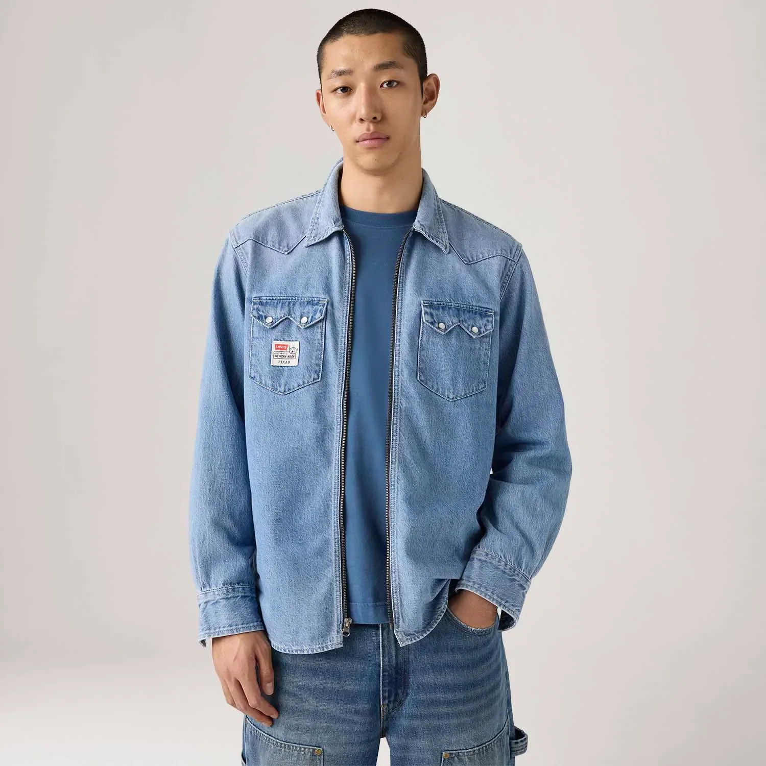 Levi's® X Toy Story Camisa Western Lavagem Clara