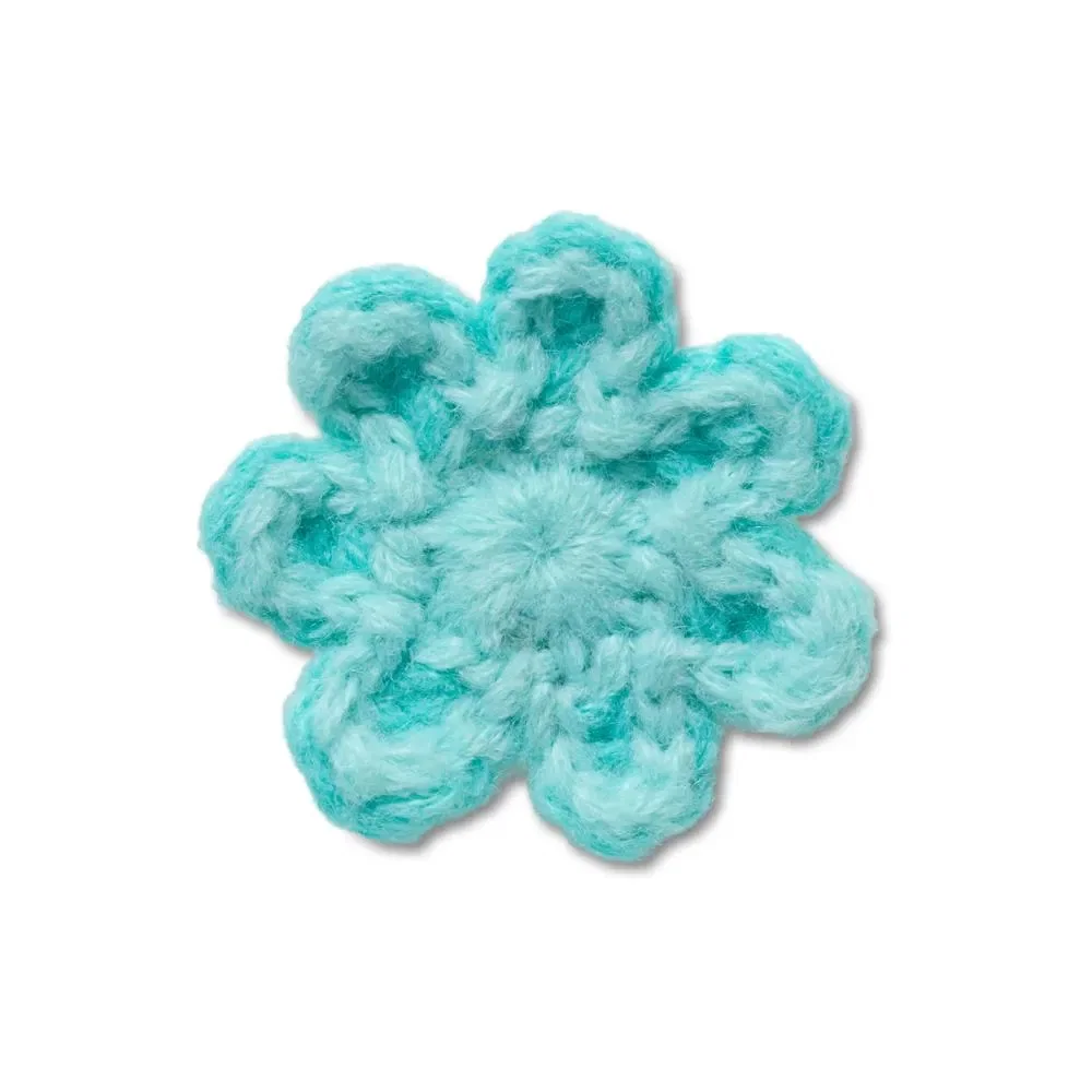 Flor Azul de Crochê