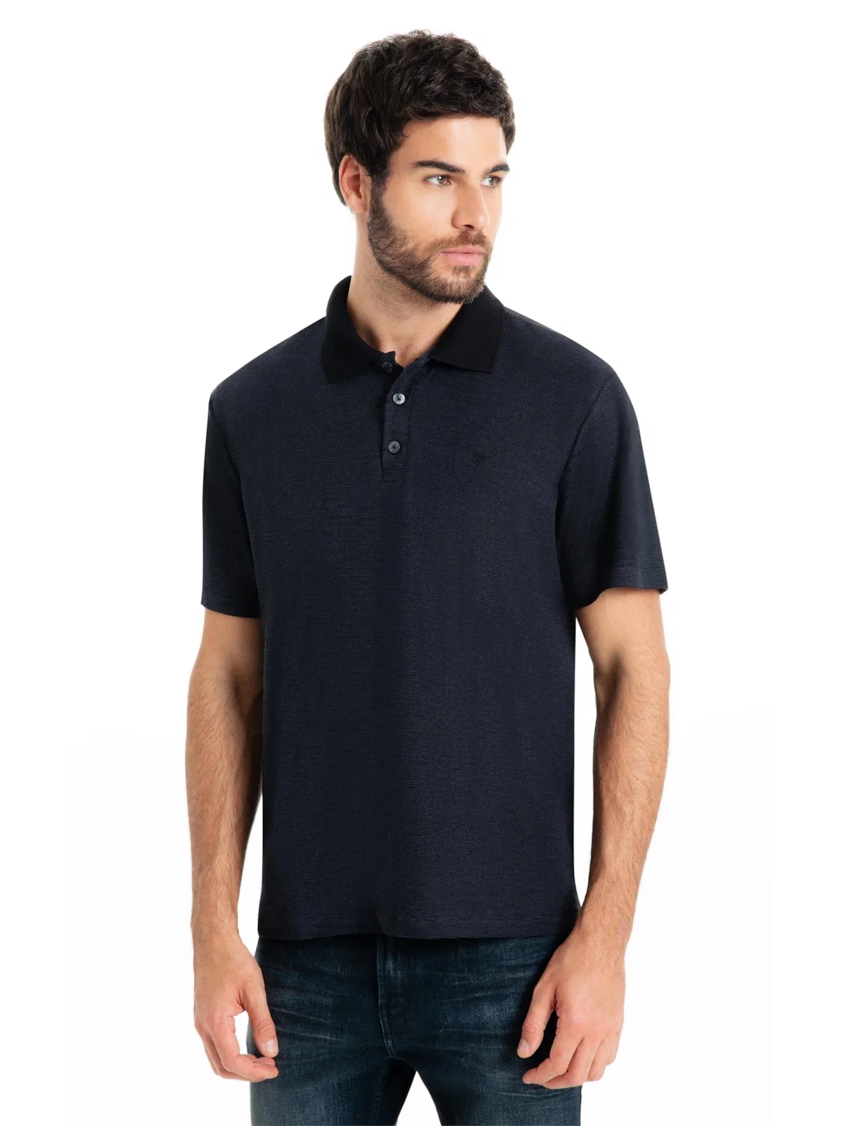 Polo Visco Cotton Easa Classic Mc Preto