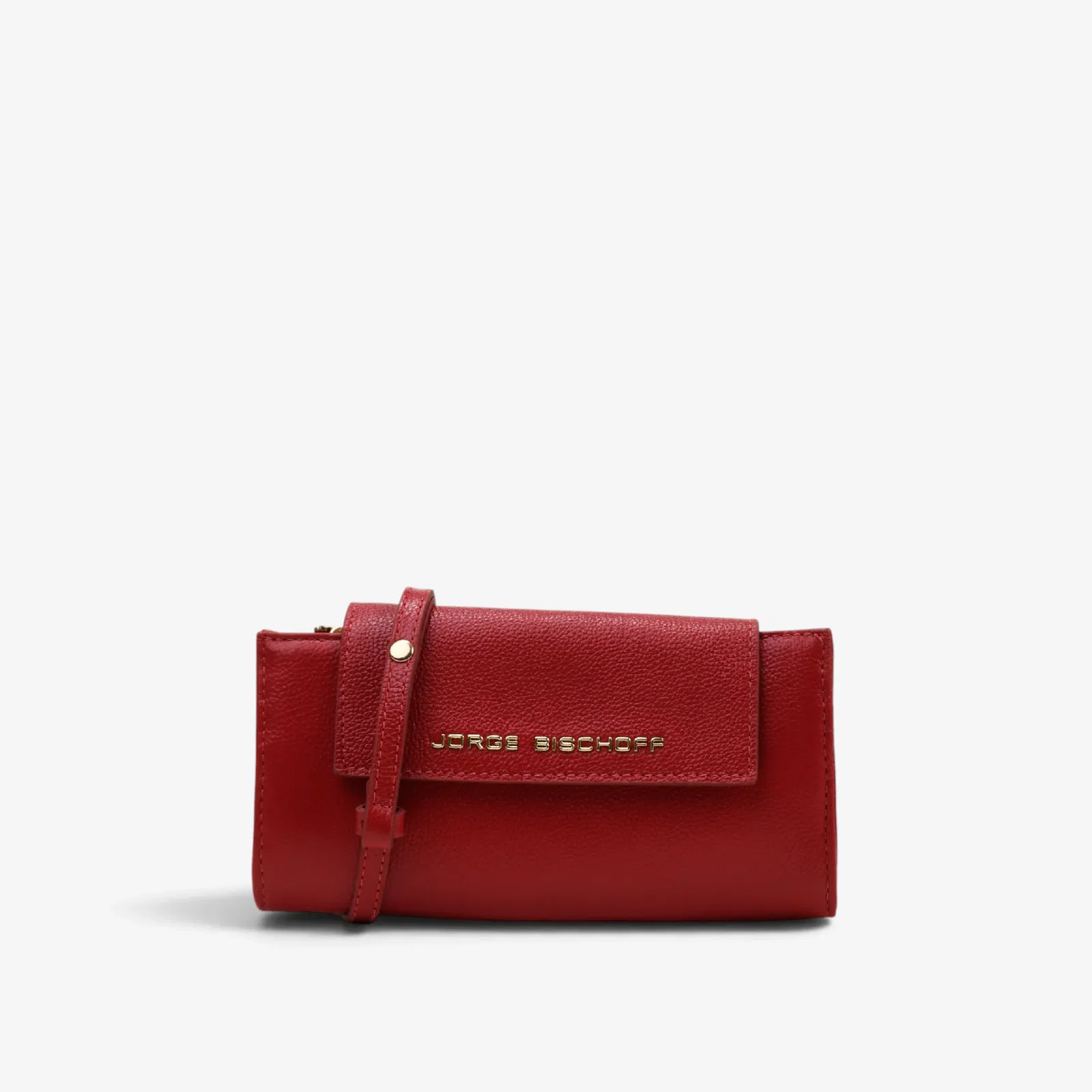 Bolsa Transversal Vermelho Couro — imagem 1