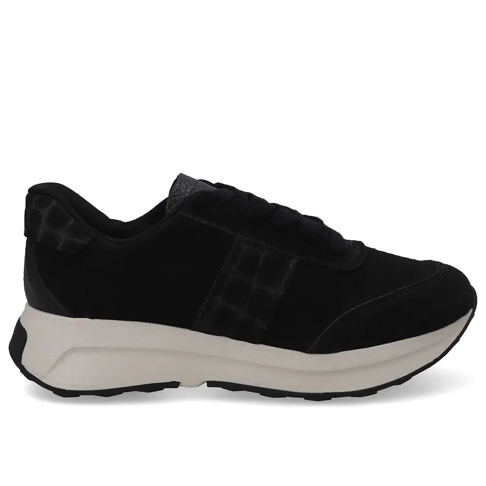 Tênis Couro Preto Casual