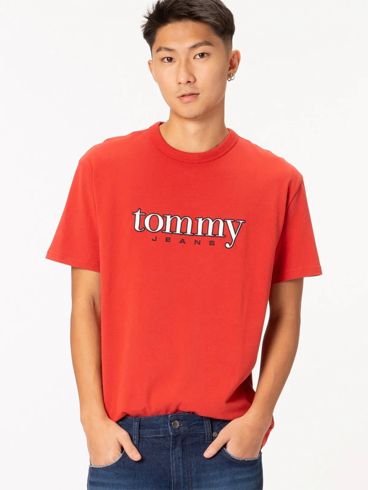 Camiseta de Malha com Aplicação de Logo