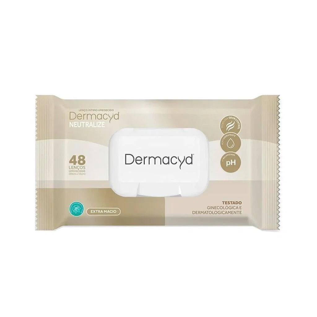 Lenço Íntimo Umedecido Dermacyd Neutralize 48 Unidades