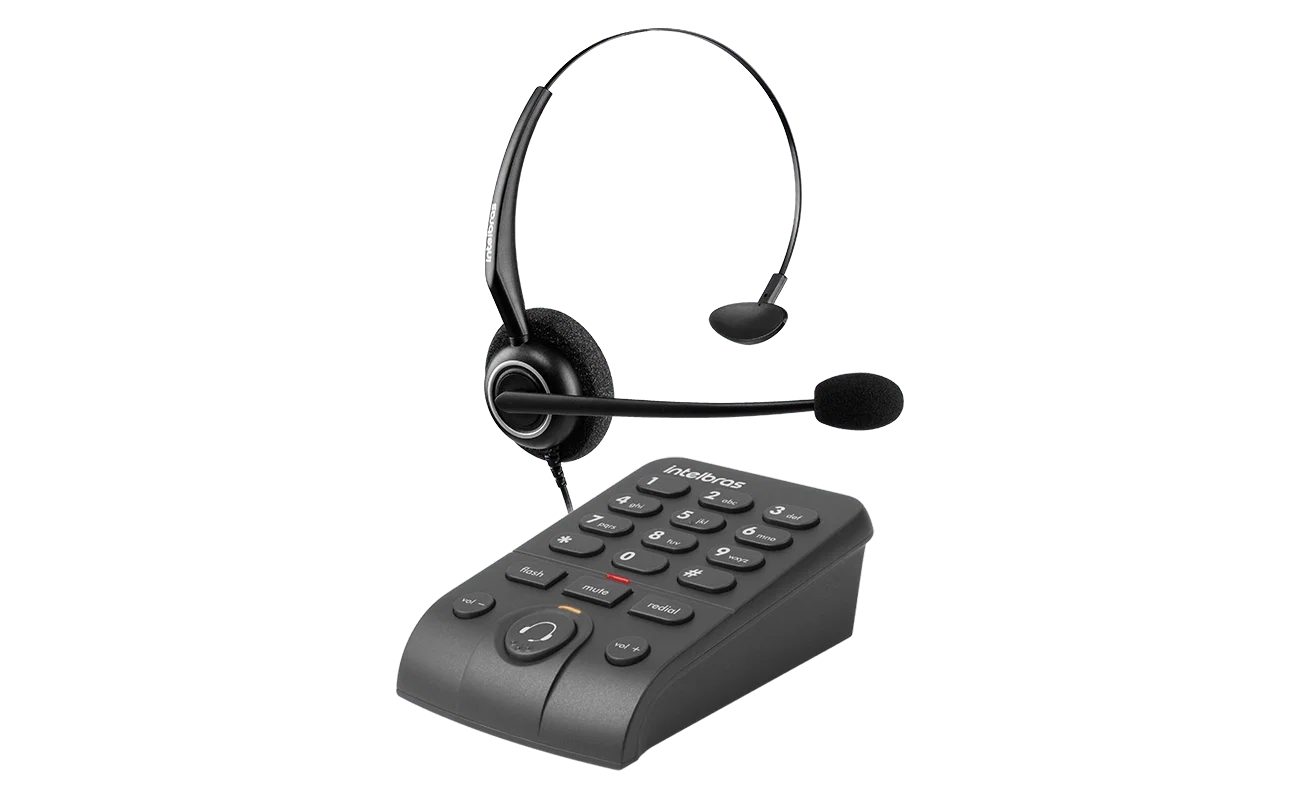 Telefone Headset com Microfone Cancelador de Ruídos HSB 50 Preto Intelbras — imagem 1