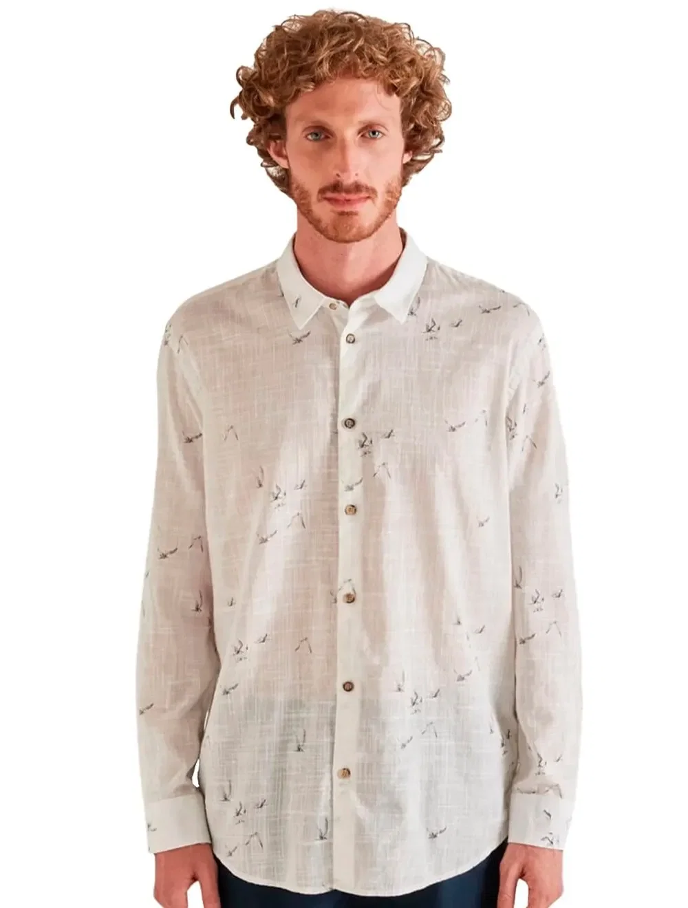 Camisa Reserva Masculina Voo Print Icon Off-White