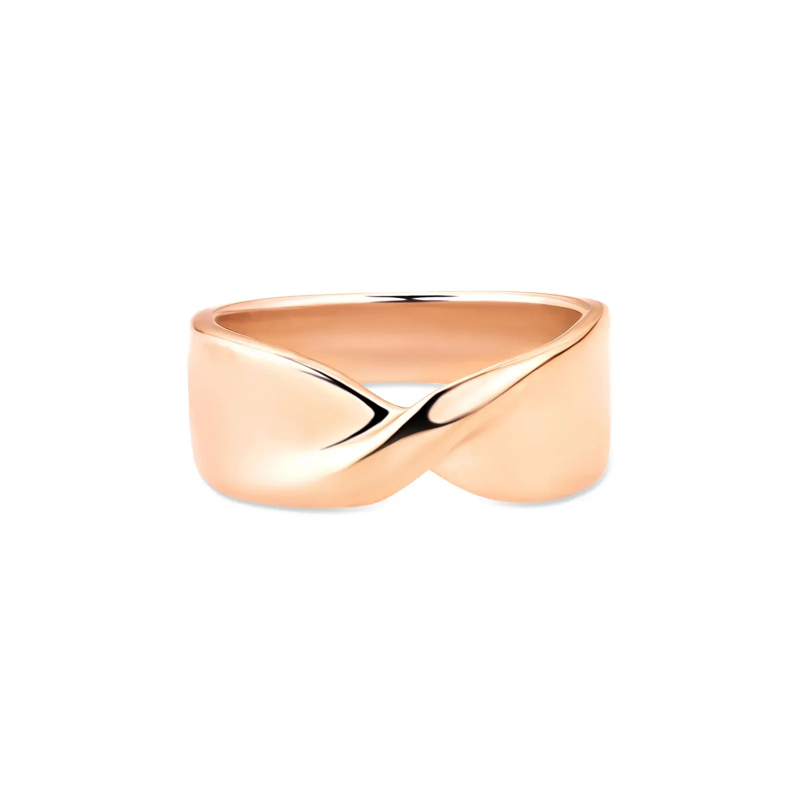 Anel Life Textura em Liga Rosé com Banho de Ouro Rosé 18k